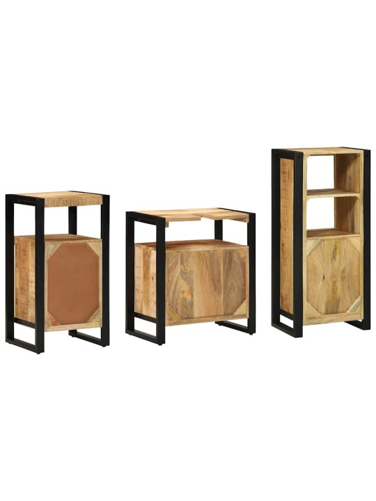 Vannitoa mööblikomplekt 3 tk pruun 55 x 35 x 60 cm tugev mango puu