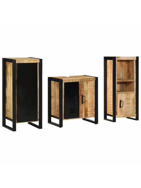 Vannitoa mööblikomplekt 3 tk pruun 40 x 35 x 90 cm tugev mango puu