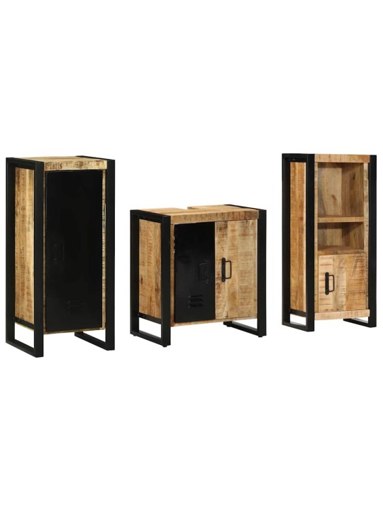 Vannitoa mööblikomplekt 3 tk pruun 40 x 35 x 90 cm tugev mango puu