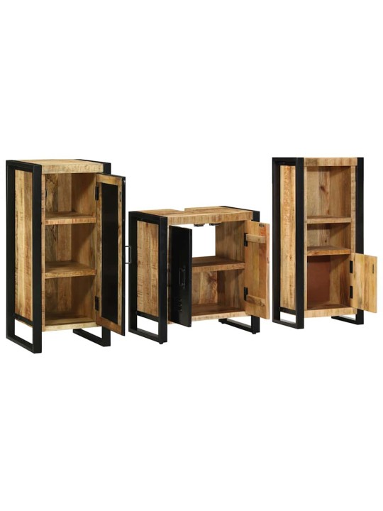 Vannitoa mööblikomplekt 3 tk pruun 40 x 35 x 90 cm tugev mango puu