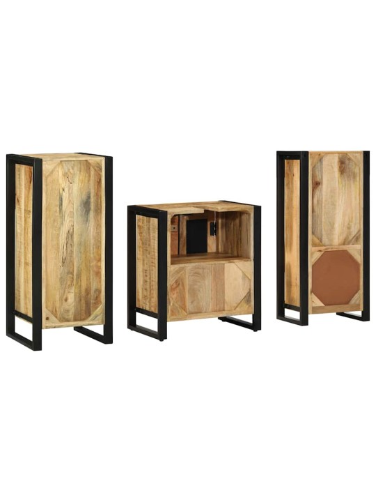 Vannitoa mööblikomplekt 3 tk pruun 40 x 35 x 90 cm tugev mango puu