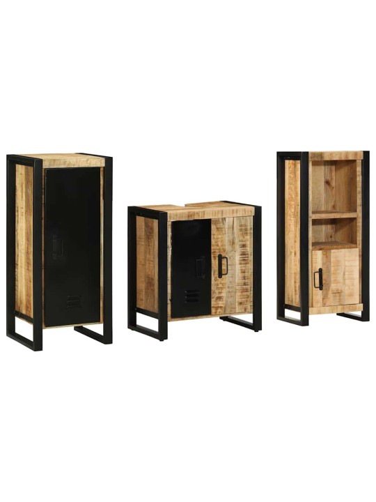 Vannitoa mööblikomplekt 3 tk pruun 40 x 35 x 90 cm tugev mango puu