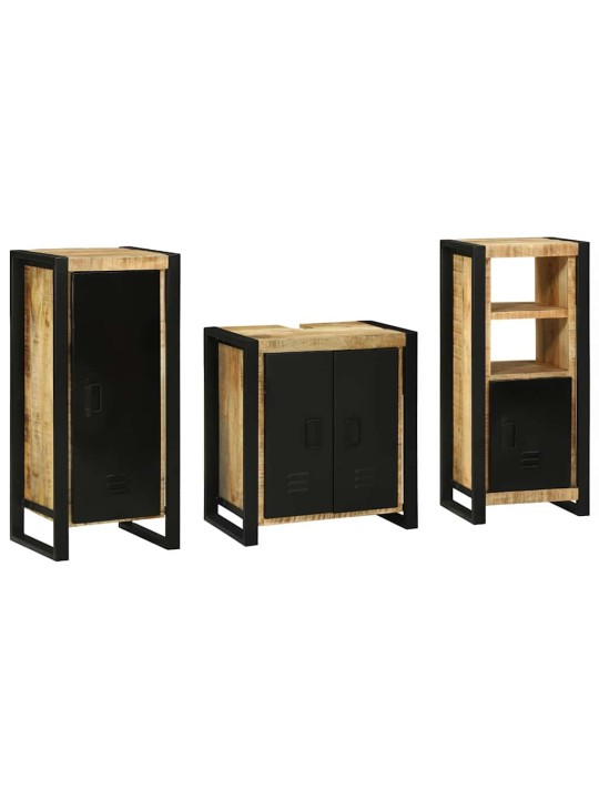 Vannitoa mööblikomplekt 3 tk pruun 40 x 35 x 90 cm tugev mango puu