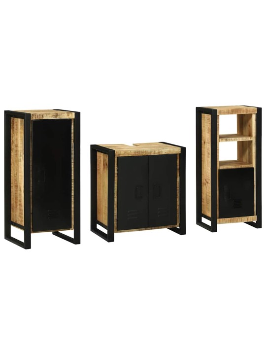 Vannitoa mööblikomplekt 3 tk pruun 40 x 35 x 90 cm tugev mango puu