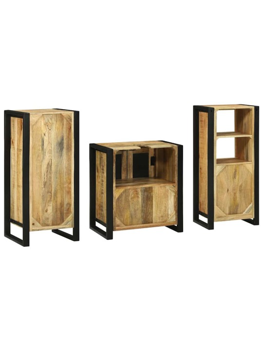 Vannitoa mööblikomplekt 3 tk pruun 40 x 35 x 90 cm tugev mango puu