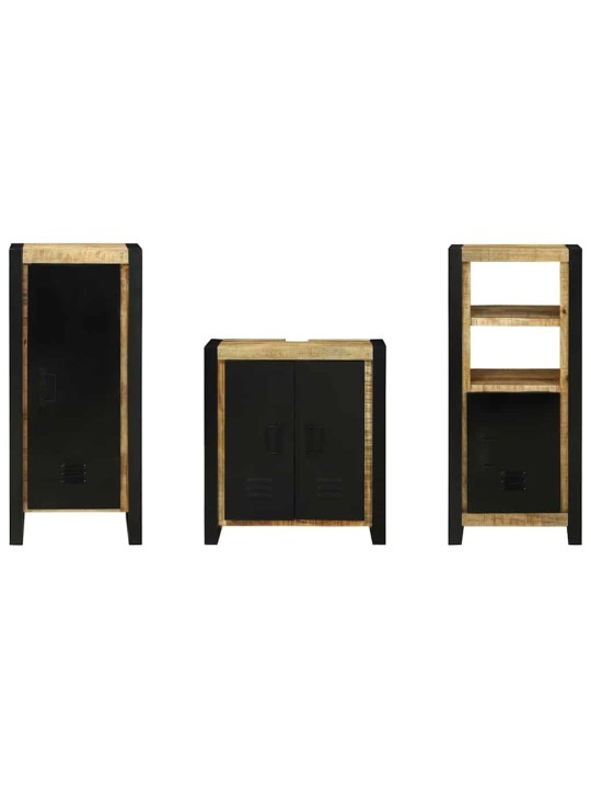 Vannitoa mööblikomplekt 3 tk pruun 40 x 35 x 90 cm tugev mango puu