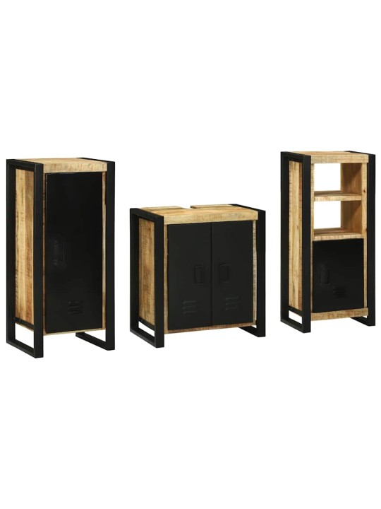Vannitoa mööblikomplekt 3 tk pruun 40 x 35 x 90 cm tugev mango puu