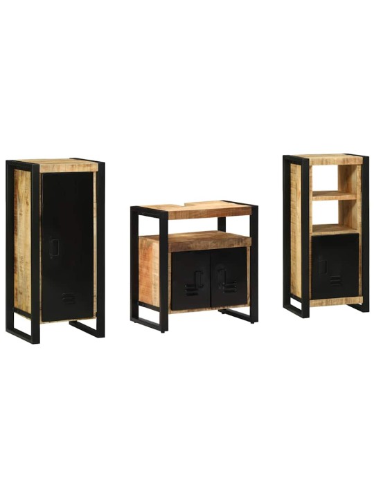 Vannitoa mööblikomplekt 3 tk pruun 40 x 35 x 90 cm tugev mango puu