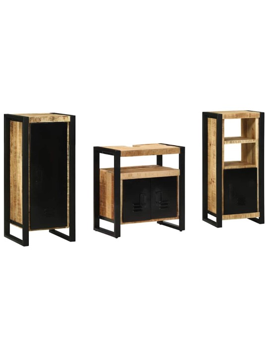 Vannitoa mööblikomplekt 3 tk pruun 40 x 35 x 90 cm tugev mango puu