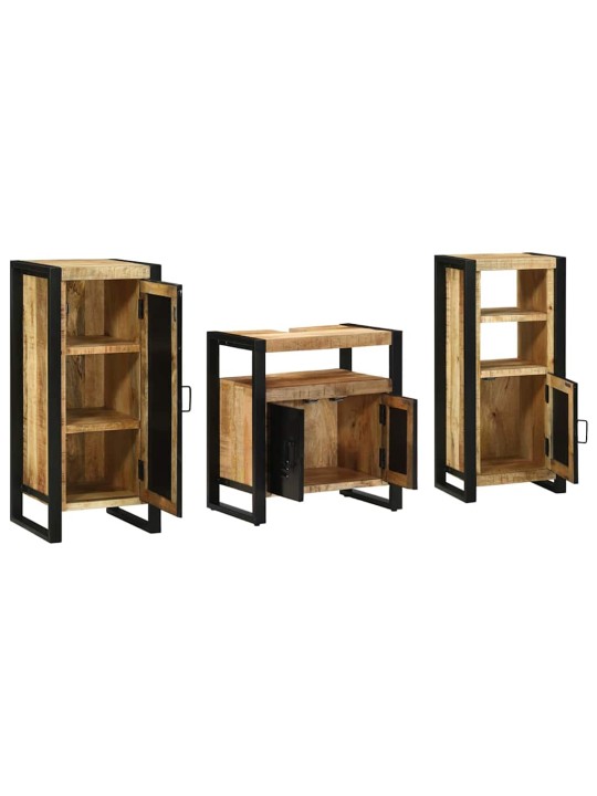 Vannitoa mööblikomplekt 3 tk pruun 40 x 35 x 90 cm tugev mango puu