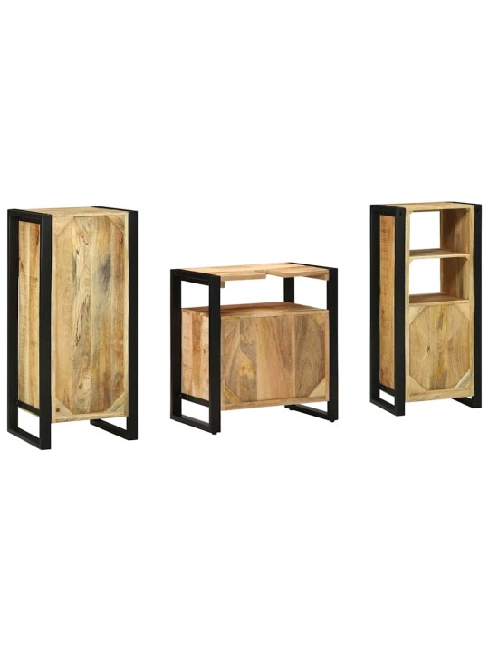 Vannitoa mööblikomplekt 3 tk pruun 40 x 35 x 90 cm tugev mango puu