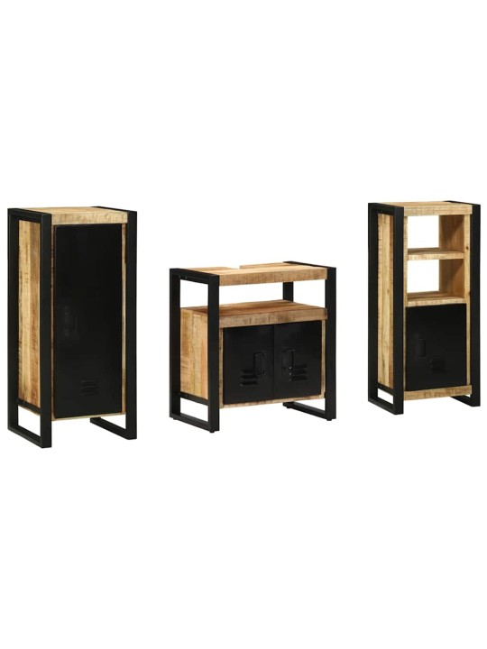 Vannitoa mööblikomplekt 3 tk pruun 40 x 35 x 90 cm tugev mango puu