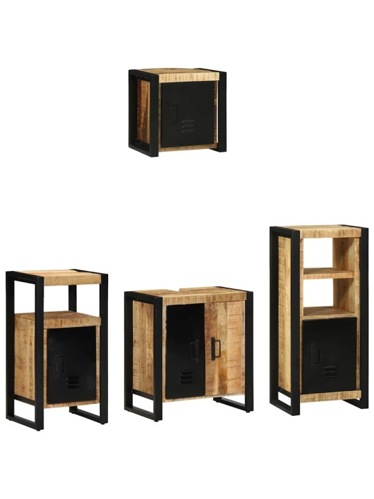 Vannitoa mööblikomplekt 4 tk pruun 55 x 35 x 60 cm tugev mango puu
