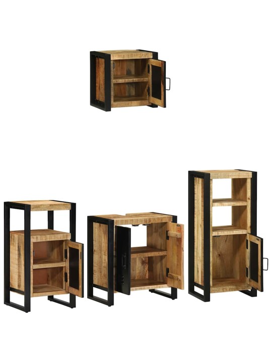 Vannitoa mööblikomplekt 4 tk pruun 55 x 35 x 60 cm tugev mango puu
