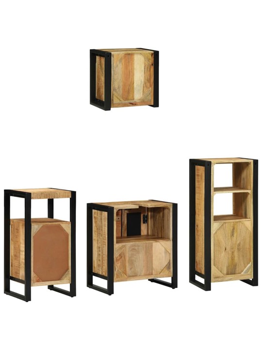 Vannitoa mööblikomplekt 4 tk pruun 55 x 35 x 60 cm tugev mango puu