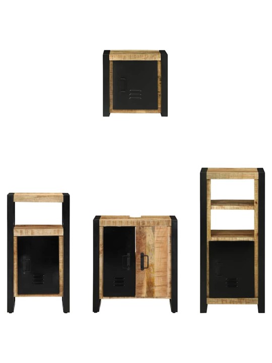 Vannitoa mööblikomplekt 4 tk pruun 55 x 35 x 60 cm tugev mango puu