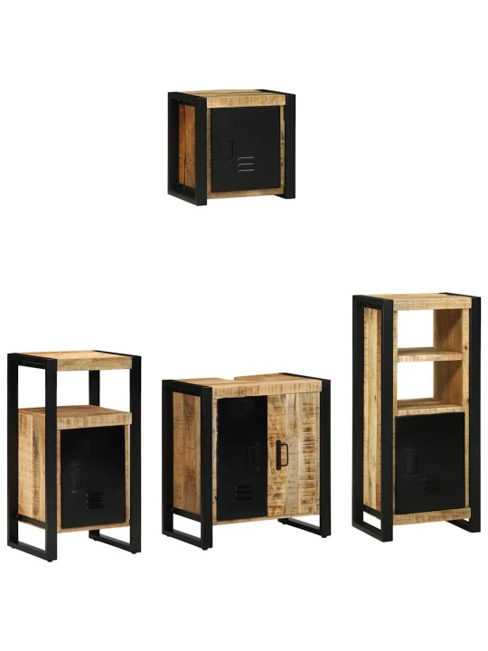 Vannitoa mööblikomplekt 4 tk pruun 55 x 35 x 60 cm tugev mango puu