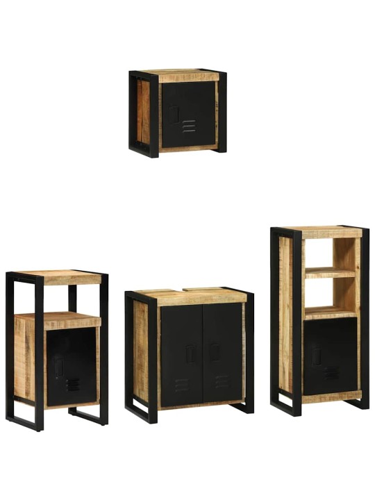 Vannitoa mööblikomplekt 4 tk pruun 55 x 35 x 60 cm tugev mango puu