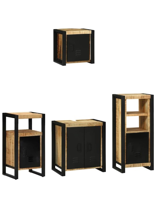 Vannitoa mööblikomplekt 4 tk pruun 55 x 35 x 60 cm tugev mango puu