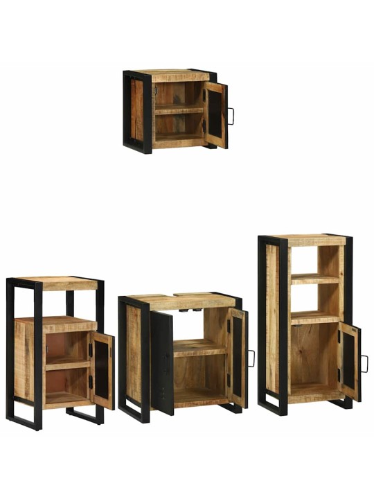 Vannitoa mööblikomplekt 4 tk pruun 55 x 35 x 60 cm tugev mango puu
