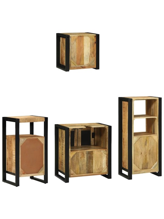 Vannitoa mööblikomplekt 4 tk pruun 55 x 35 x 60 cm tugev mango puu