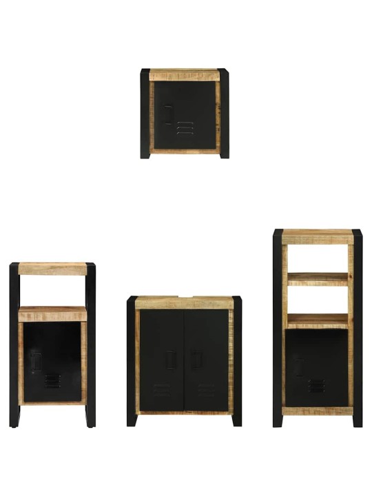 Vannitoa mööblikomplekt 4 tk pruun 55 x 35 x 60 cm tugev mango puu