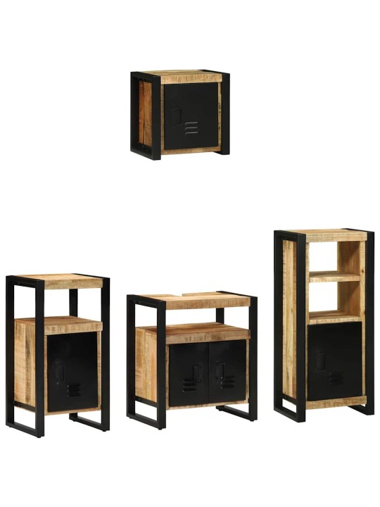 Vannitoa mööblikomplekt 4 tk pruun 55 x 35 x 60 cm tugev mango puu