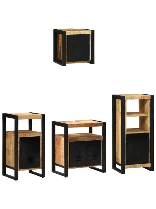 Vannitoa mööblikomplekt 4 tk pruun 55 x 35 x 60 cm tugev mango puu