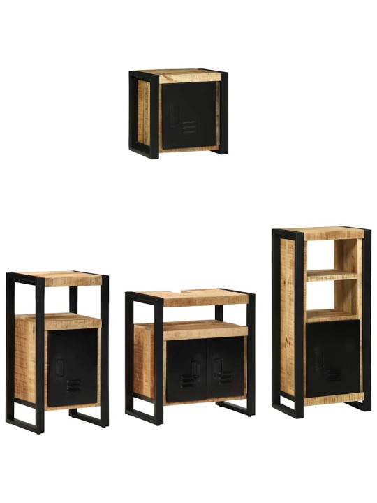 Vannitoa mööblikomplekt 4 tk pruun 55 x 35 x 60 cm tugev mango puu