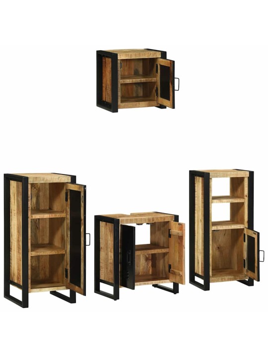 Vannitoa mööblikomplekt 4 tk pruun 40 x 35 x 90 cm tugev mango puu
