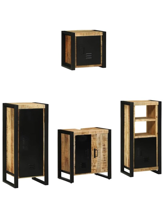 Vannitoa mööblikomplekt 4 tk pruun 40 x 35 x 90 cm tugev mango puu