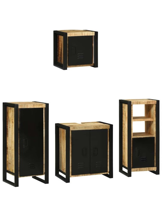 Vannitoa mööblikomplekt 4 tk pruun 40 x 35 x 90 cm tugev mango puu