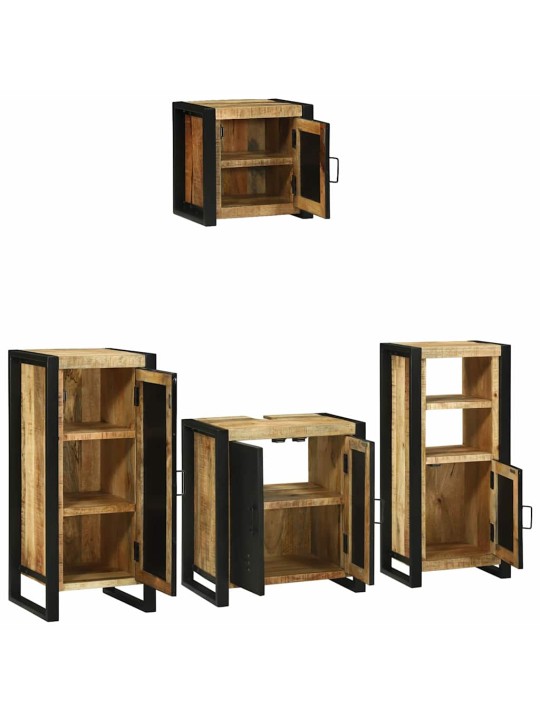 Vannitoa mööblikomplekt 4 tk pruun 40 x 35 x 90 cm tugev mango puu