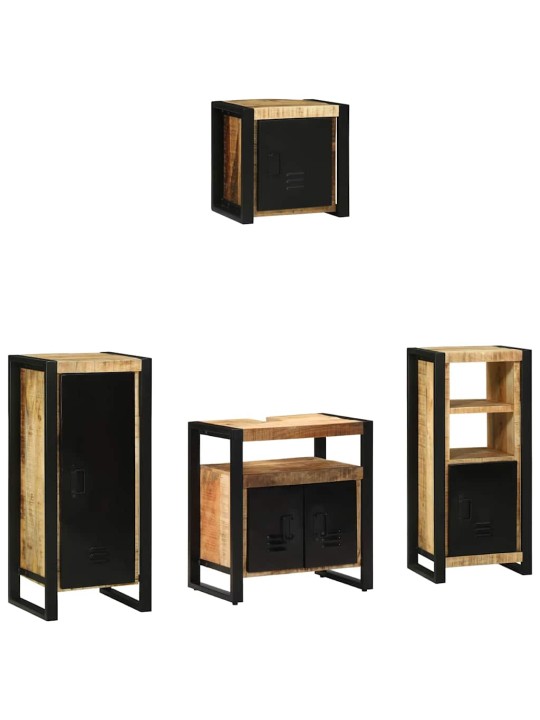Vannitoa mööblikomplekt 4 tk pruun 40 x 35 x 90 cm tugev mango puu