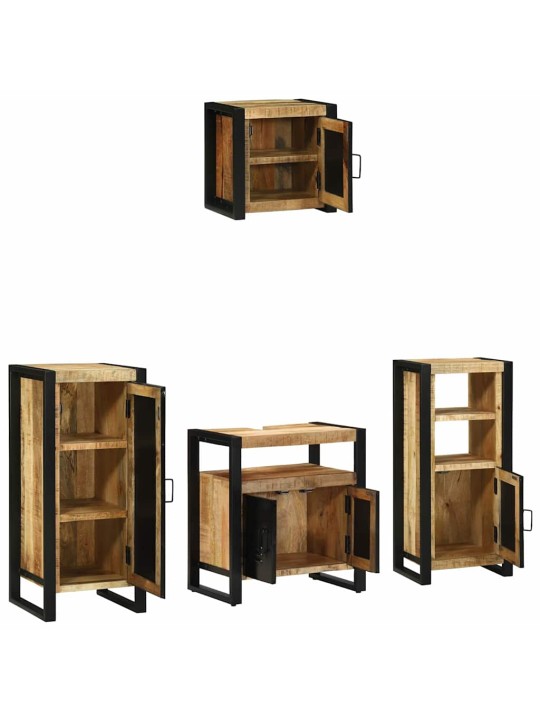 Vannitoa mööblikomplekt 4 tk pruun 40 x 35 x 90 cm tugev mango puu