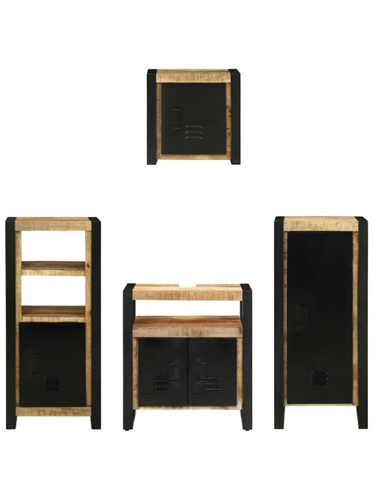 Vannitoa mööblikomplekt 4 tk pruun 40 x 35 x 90 cm tugev mango puu