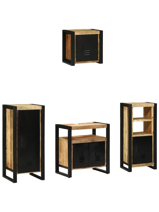 Vannitoa mööblikomplekt 4 tk pruun 40 x 35 x 90 cm tugev mango puu