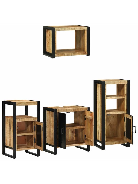 Vannitoa mööblikomplekt 4 tk pruun 55 x 35 x 60 cm tugev mango puu