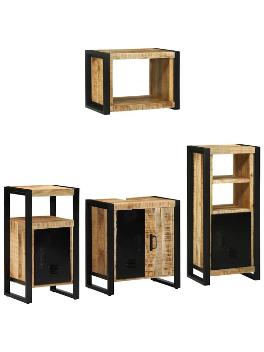 Vannitoa mööblikomplekt 4 tk pruun 55 x 35 x 60 cm tugev mango puu