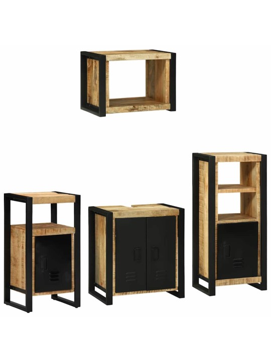 Vannitoa mööblikomplekt 4 tk pruun 55 x 35 x 60 cm tugev mango puu