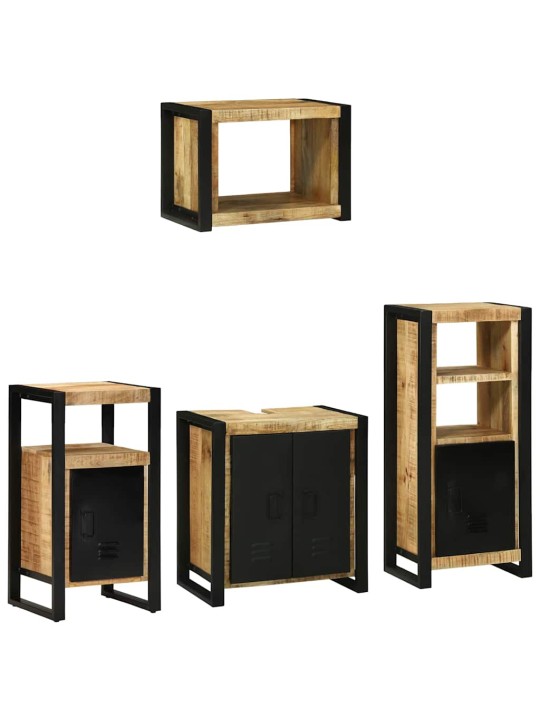 Vannitoa mööblikomplekt 4 tk pruun 55 x 35 x 60 cm tugev mango puu