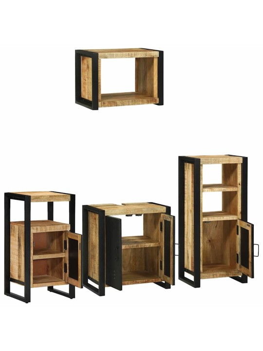 Vannitoa mööblikomplekt 4 tk pruun 55 x 35 x 60 cm tugev mango puu