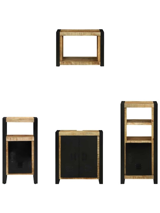 Vannitoa mööblikomplekt 4 tk pruun 55 x 35 x 60 cm tugev mango puu