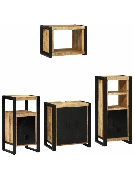 Vannitoa mööblikomplekt 4 tk pruun 55 x 35 x 60 cm tugev mango puu