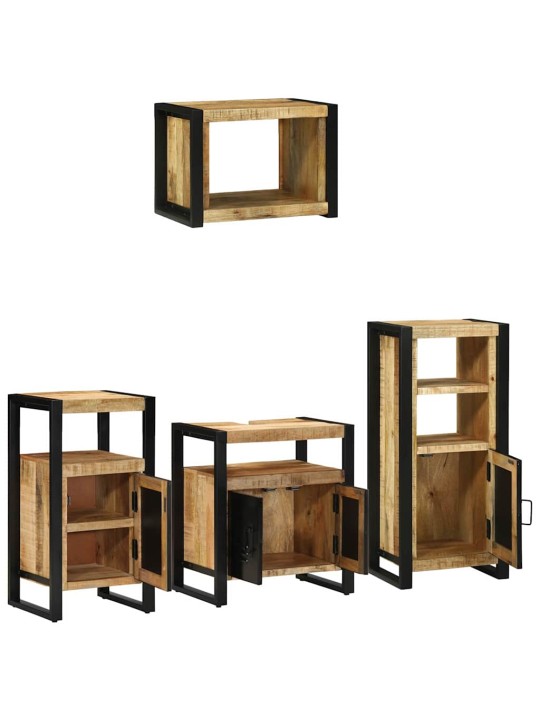 Vannitoa mööblikomplekt 4 tk pruun 55 x 35 x 60 cm tugev mango puu