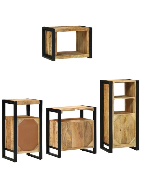 Vannitoa mööblikomplekt 4 tk pruun 55 x 35 x 60 cm tugev mango puu