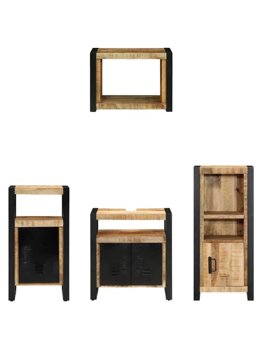 Vannitoa mööblikomplekt 4 tk pruun 55 x 35 x 60 cm tugev mango puu