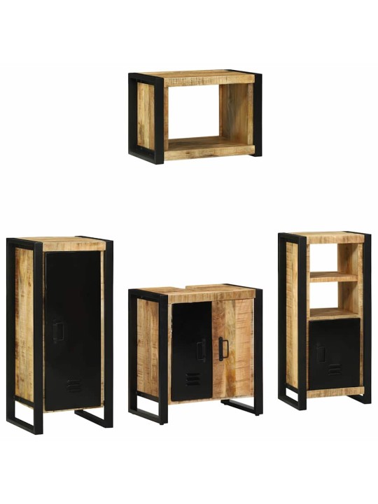 Vannitoa mööblikomplekt 4 tk pruun 40 x 35 x 90 cm tugev mango puu