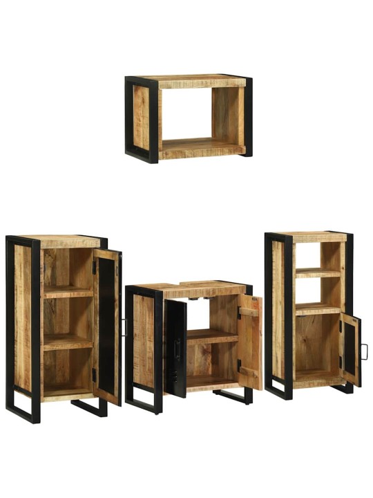 Vannitoa mööblikomplekt 4 tk pruun 40 x 35 x 90 cm tugev mango puu