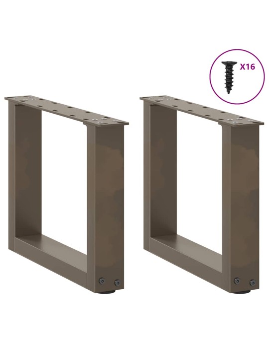 KOHVILAUA JALAD U-KUJULISED 2 TK, NATURAALNE TERAS, 30 X (30-31) CM, TERAS